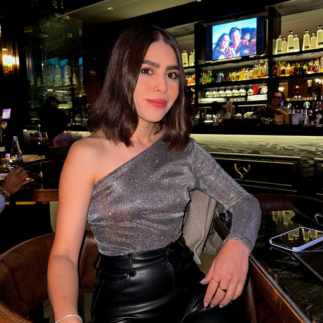 Glitter Asimétrico de nudo