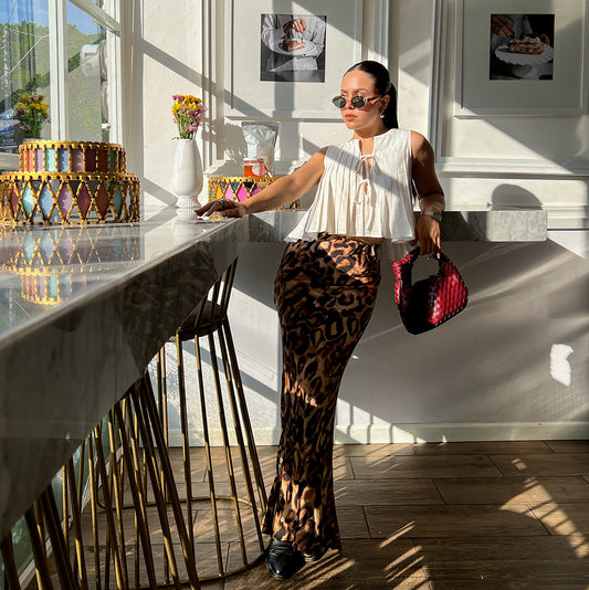 Animal print skirt